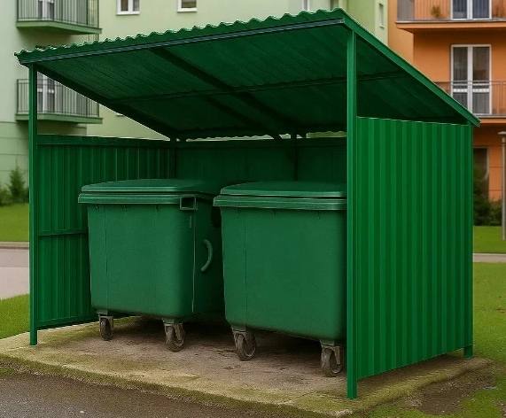 Длинный навес для ТБО